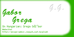 gabor grega business card